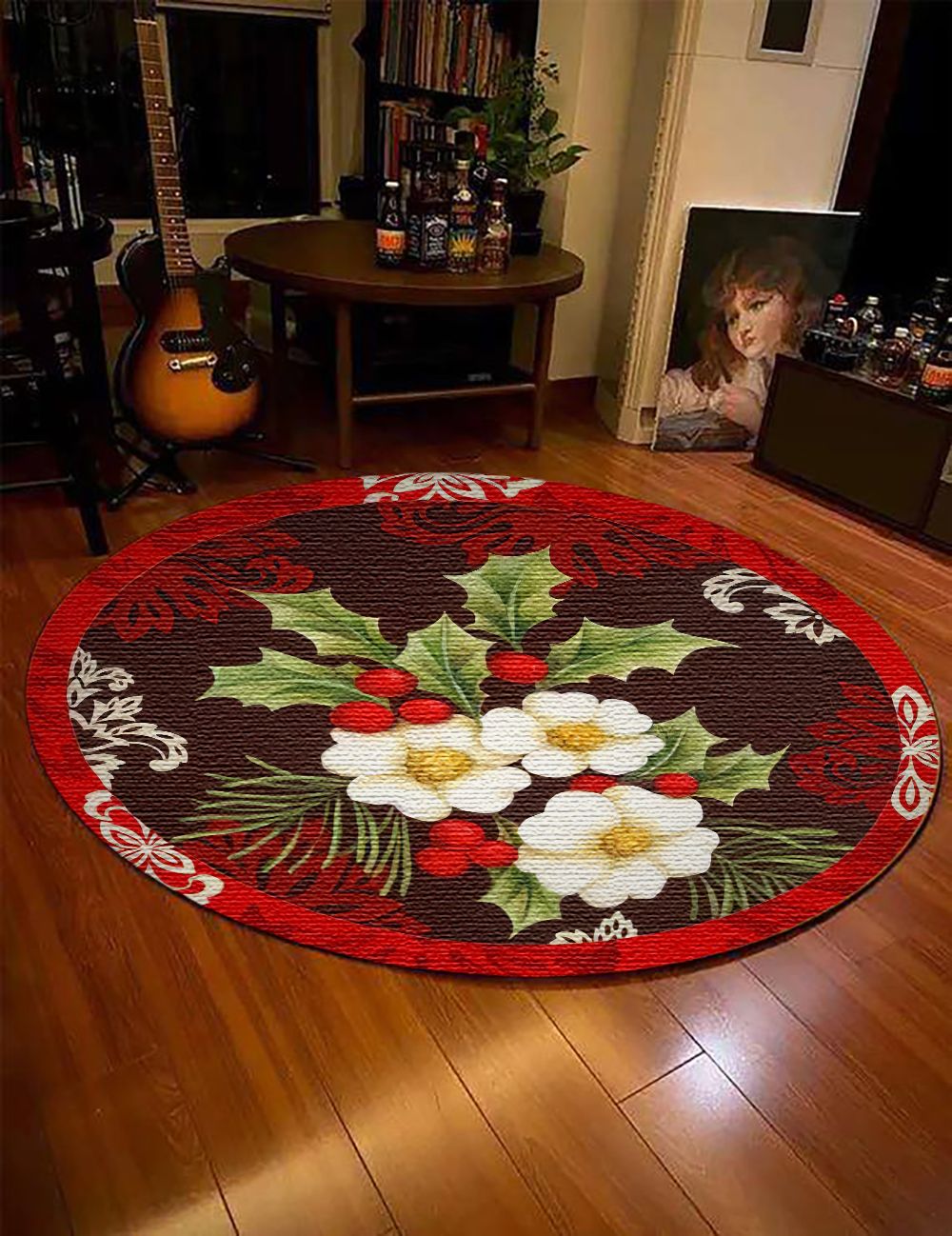 Season Flower Round Rug Carpet Bedroom Livingroom Home Decor