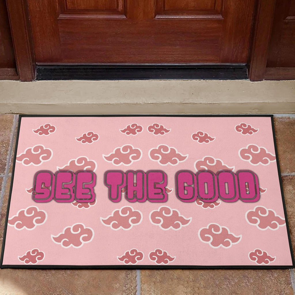 See The Good Akatsuki Pink Cloud Patterns Rubber Doormat Home Decor