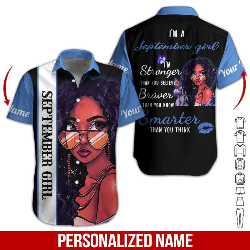 September Girl Personalized Hawaiian Shirt