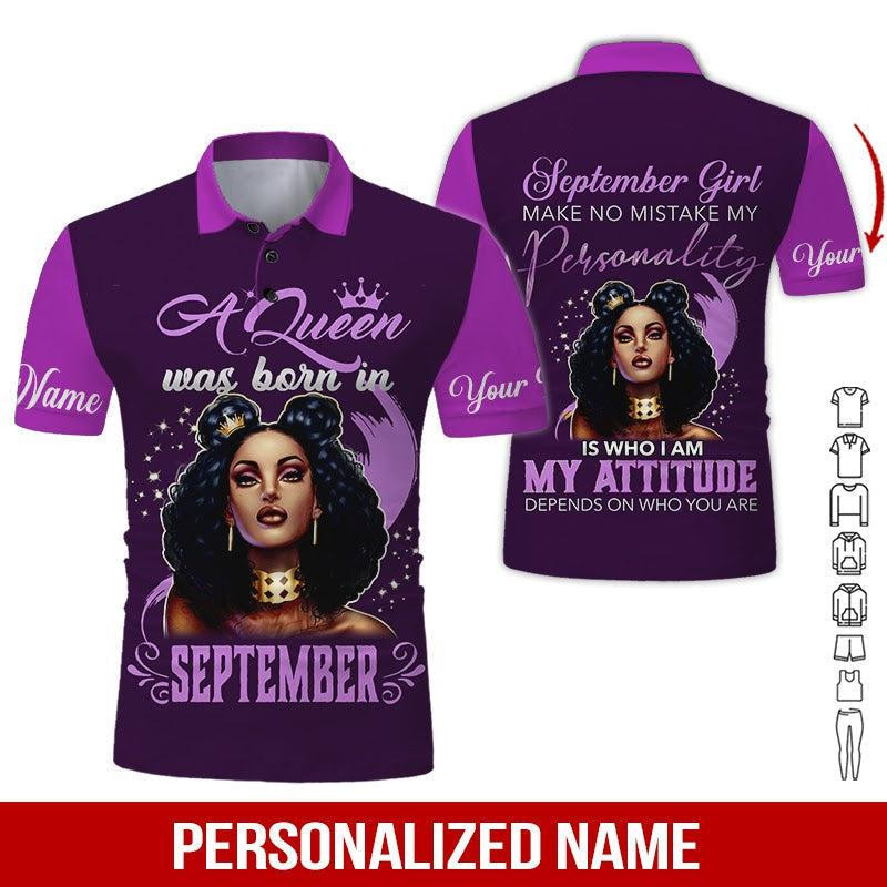 September Girl Personalized Hawaiian Shirt