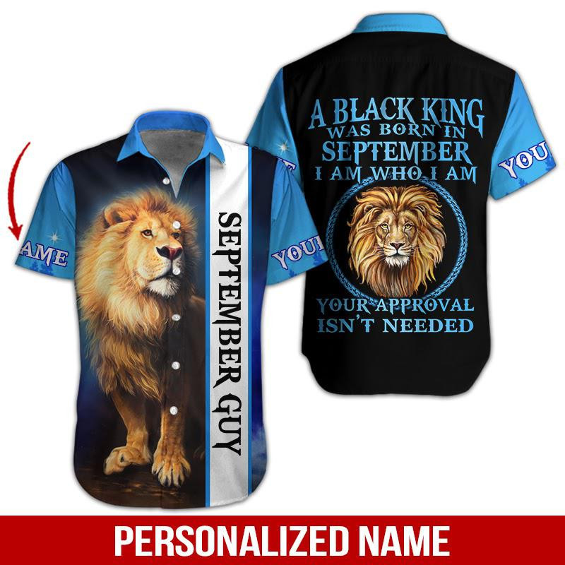 September Guy Lion Personalized Hawaiian Shirt