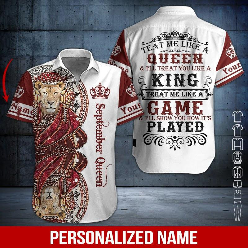 September Queen Personalized Hawaiian Shirt
