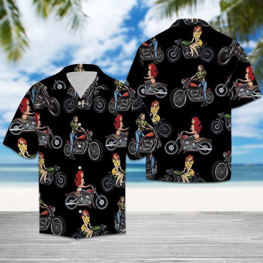 Sexy Girl Motorbike G5810 Hawaiian Shirt