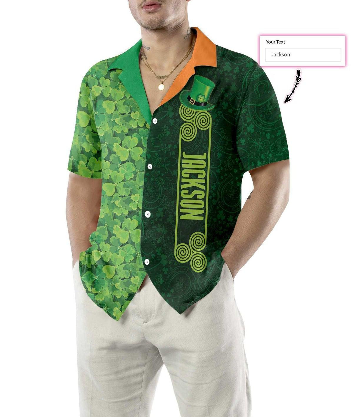 Shamrock Happy Saint Patrick's Day Irish Ireland Personalized Hawaiian Shirt