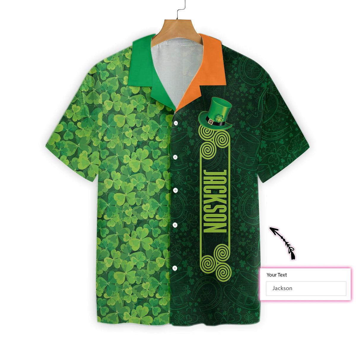 Shamrock Happy Saint Patrick's Day Irish Ireland Personalized Hawaiian Shirt