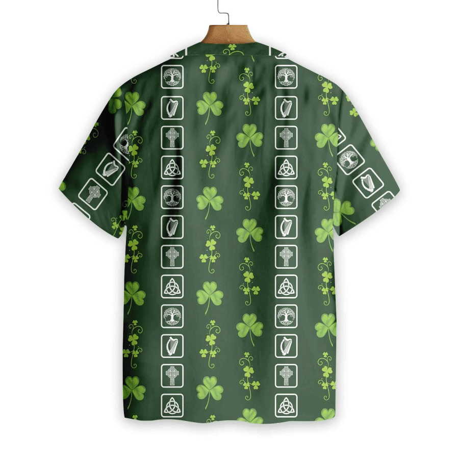 Shamrock Irish Symbols Hawaiian Shirt