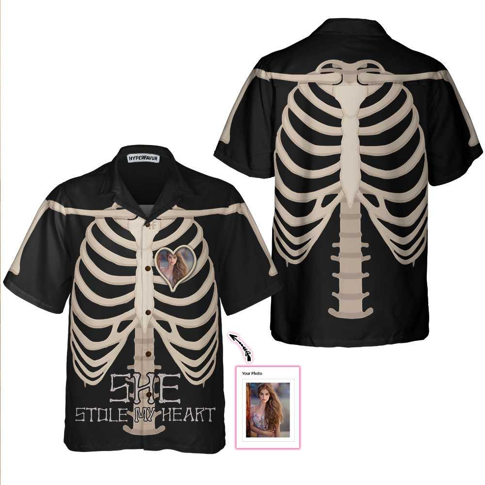 She Stole My Heart Custom Photo Hawaiian Shirt