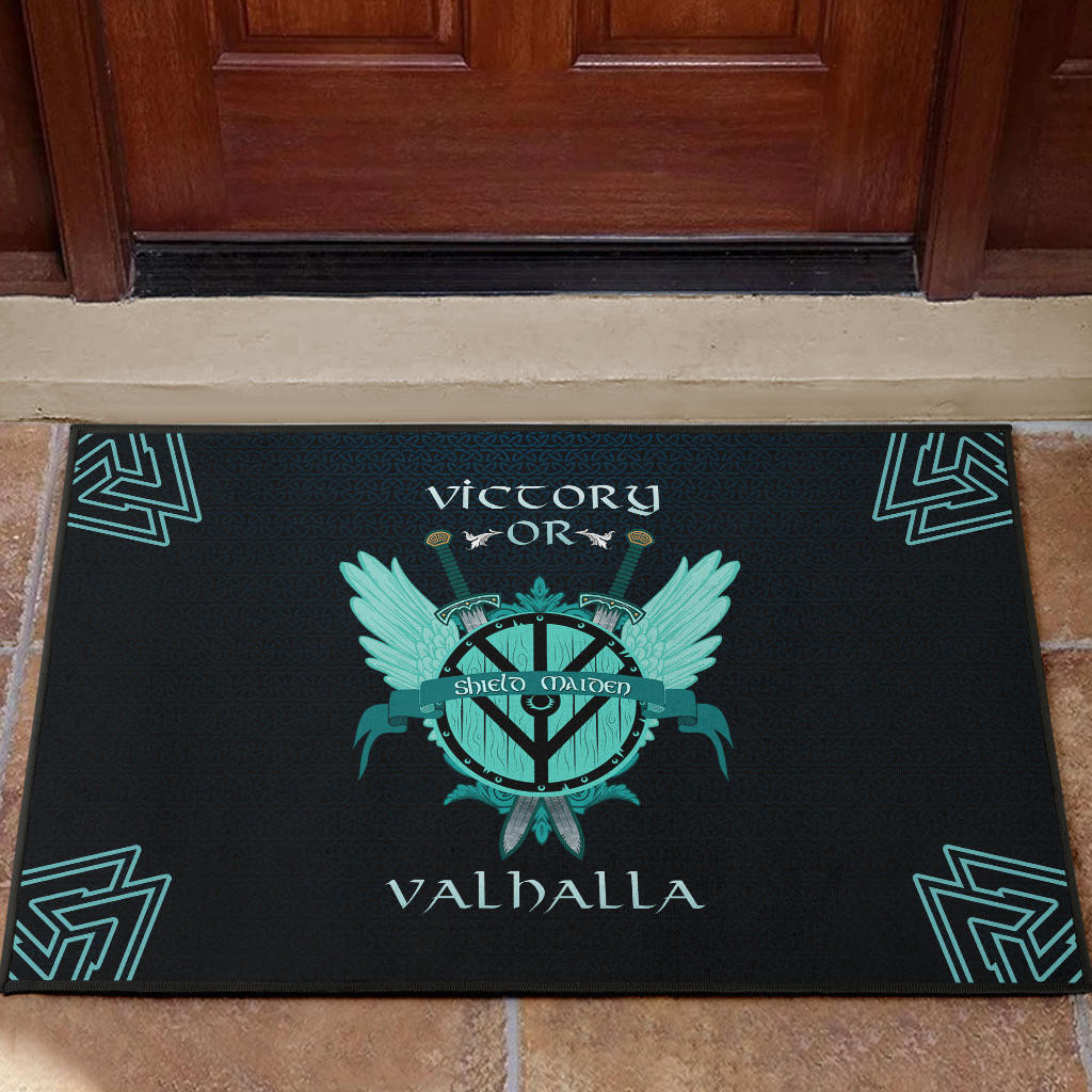 Shield-maiden Rubber Doormat Viking Female Warrior Home Decor Personalized For Fans