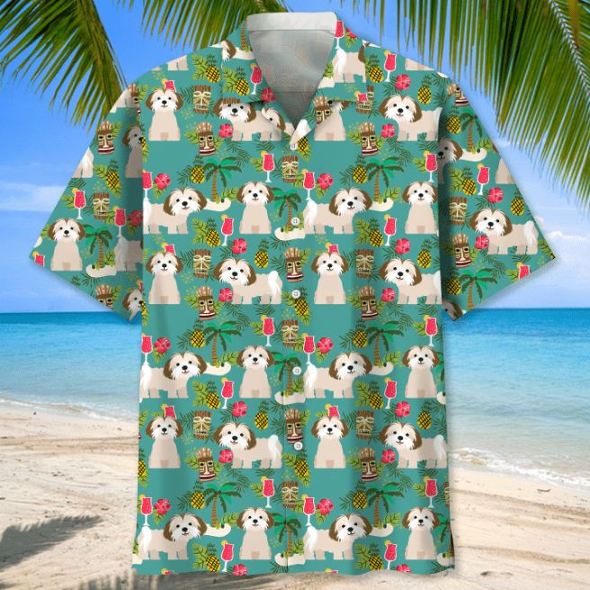 Shih Tzu Dog Animals Hawaiian Shirt