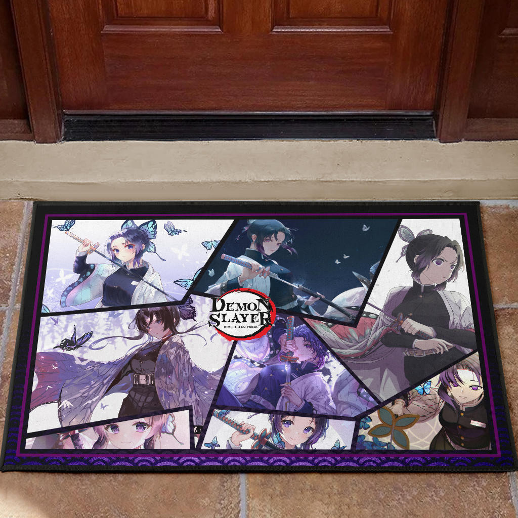 Shinobu Kocho Insect Hashira Demon Slayer Rubber Doormat Anime Home Decor Personalized For Fans