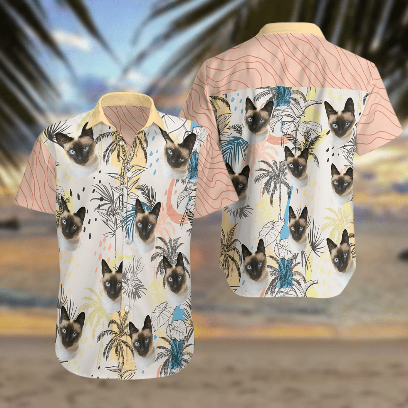 Siamese Cat Hawaiian Shirt