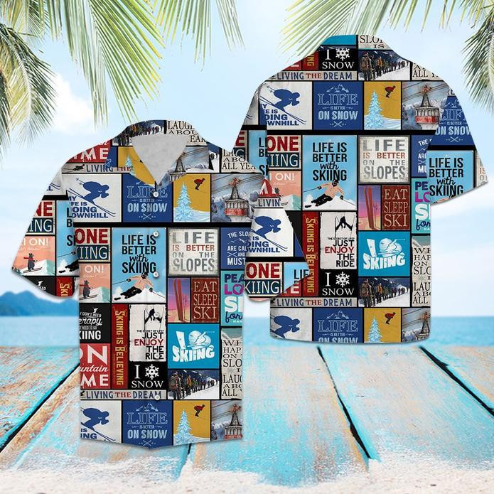 Skiing Life Hawaiian Shirt