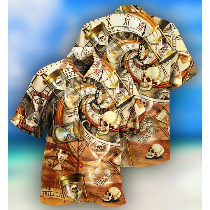 Skull All Knows Value of Time Hawaiian Shirt