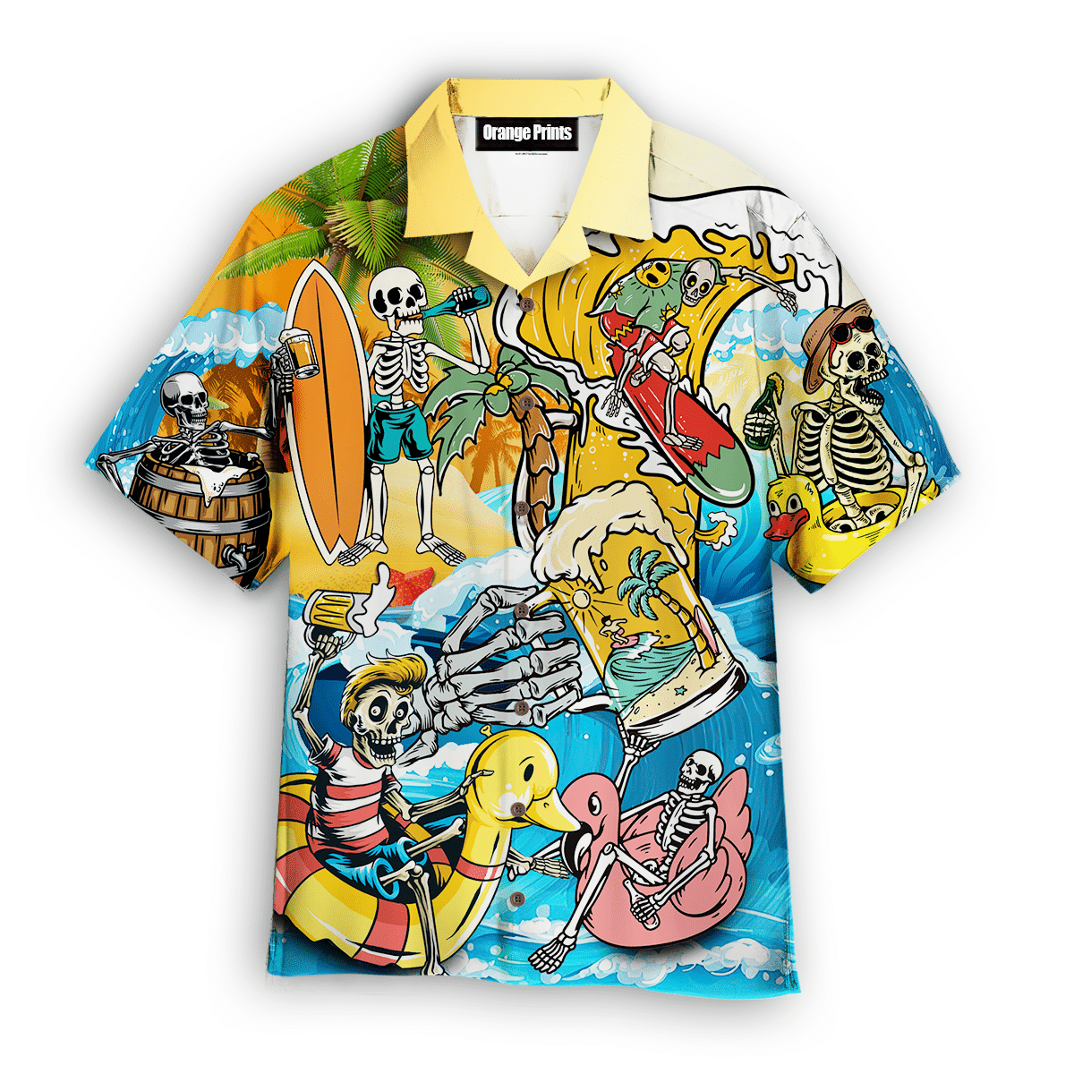 Skull Beer Funky Hawaiian Shirt