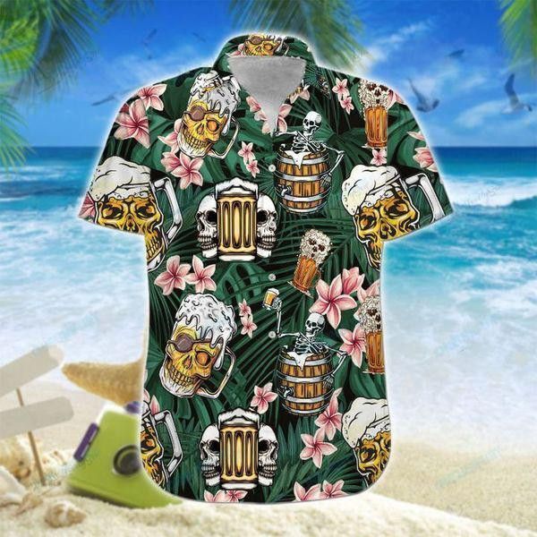 Skull Beer Hawaiian Shirt