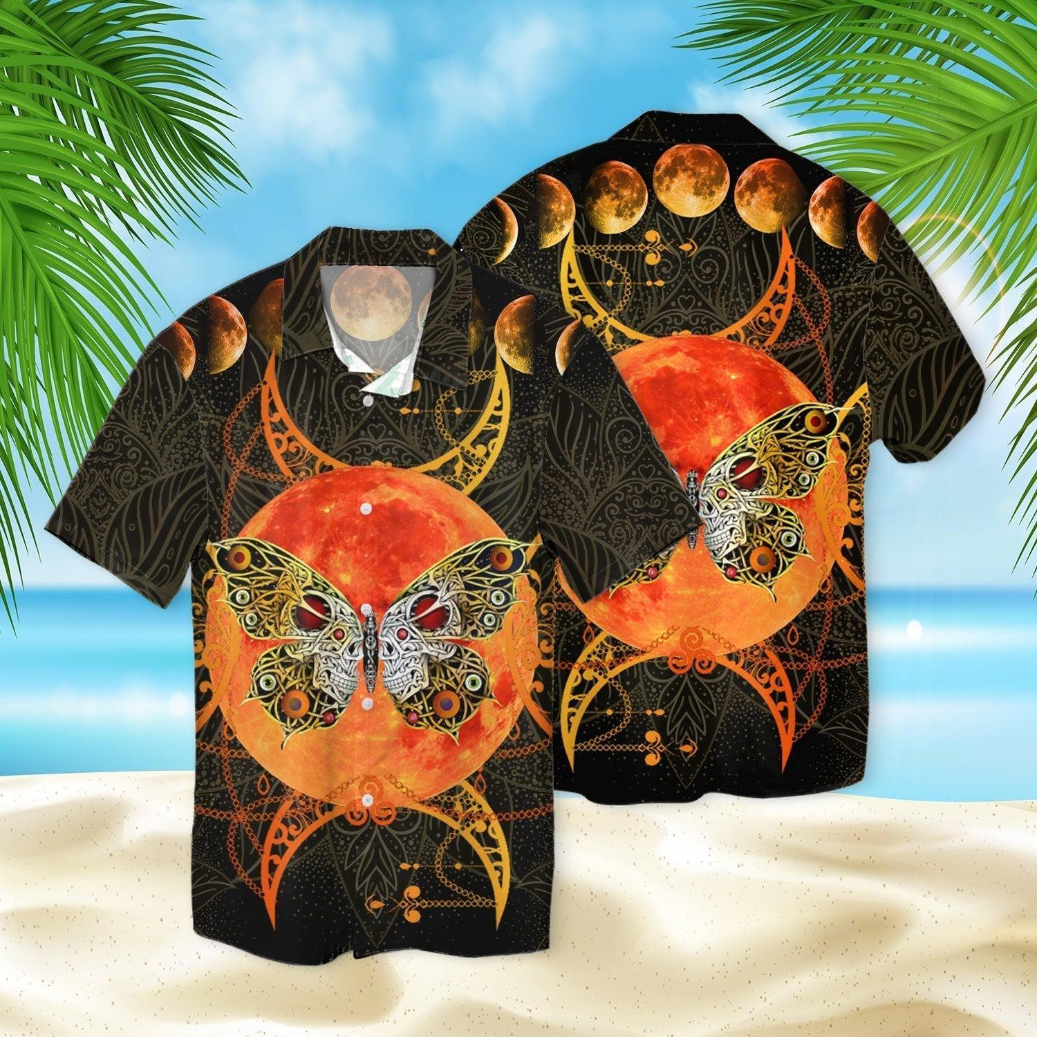 Skull Butterfly Hawaiian Shirt