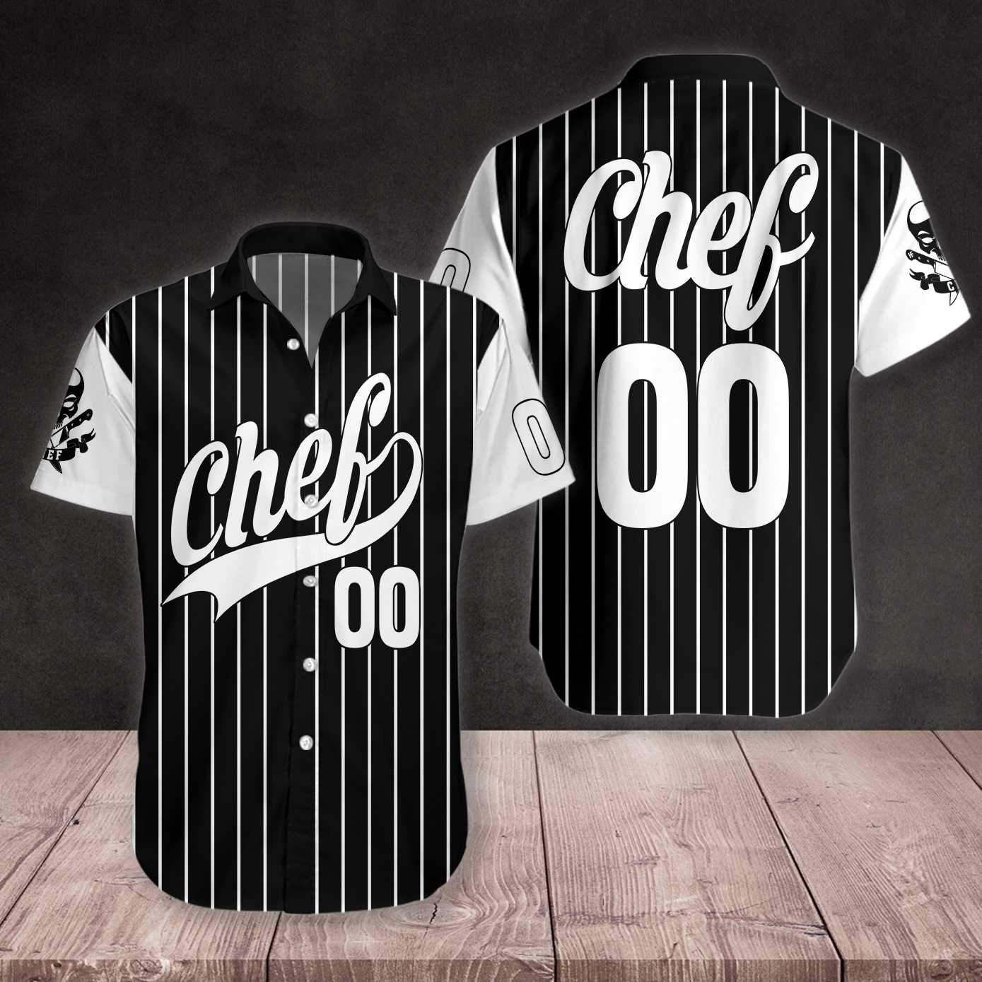 Skull Chef Personalized Hawaiian Shirt