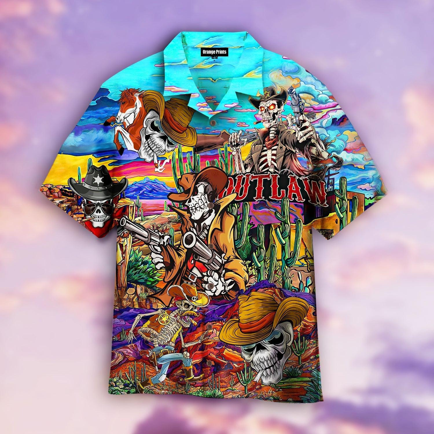 Skull Cowboy Hawaiian Shirt