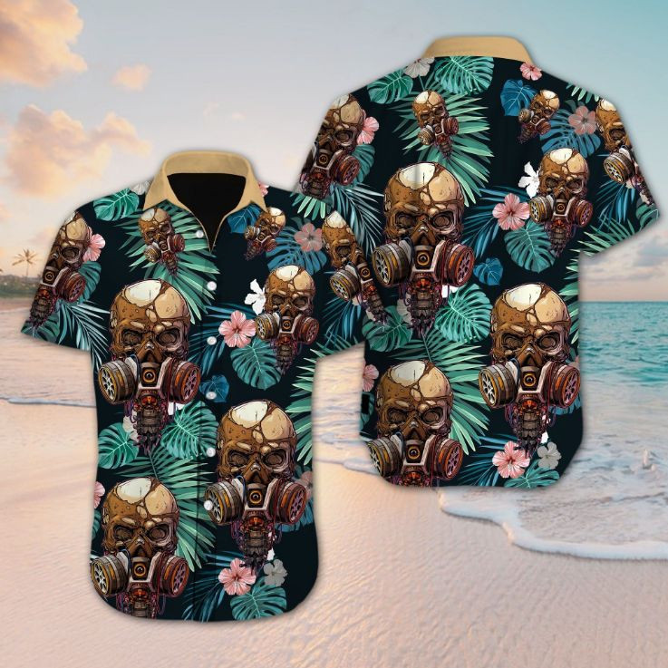 Skull Flower Hawaiian Shirt