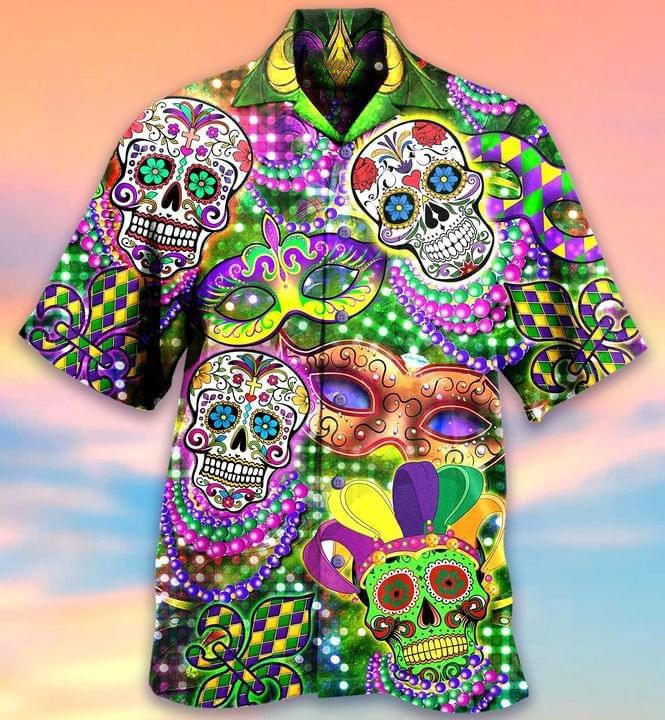 Skull Hippie 1 Print Hawaiian Shirt