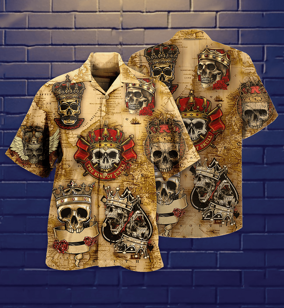 Skull King And Queen Hawaiian Shirt