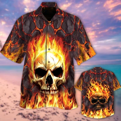 Skull Lava Hawaiian Shirt