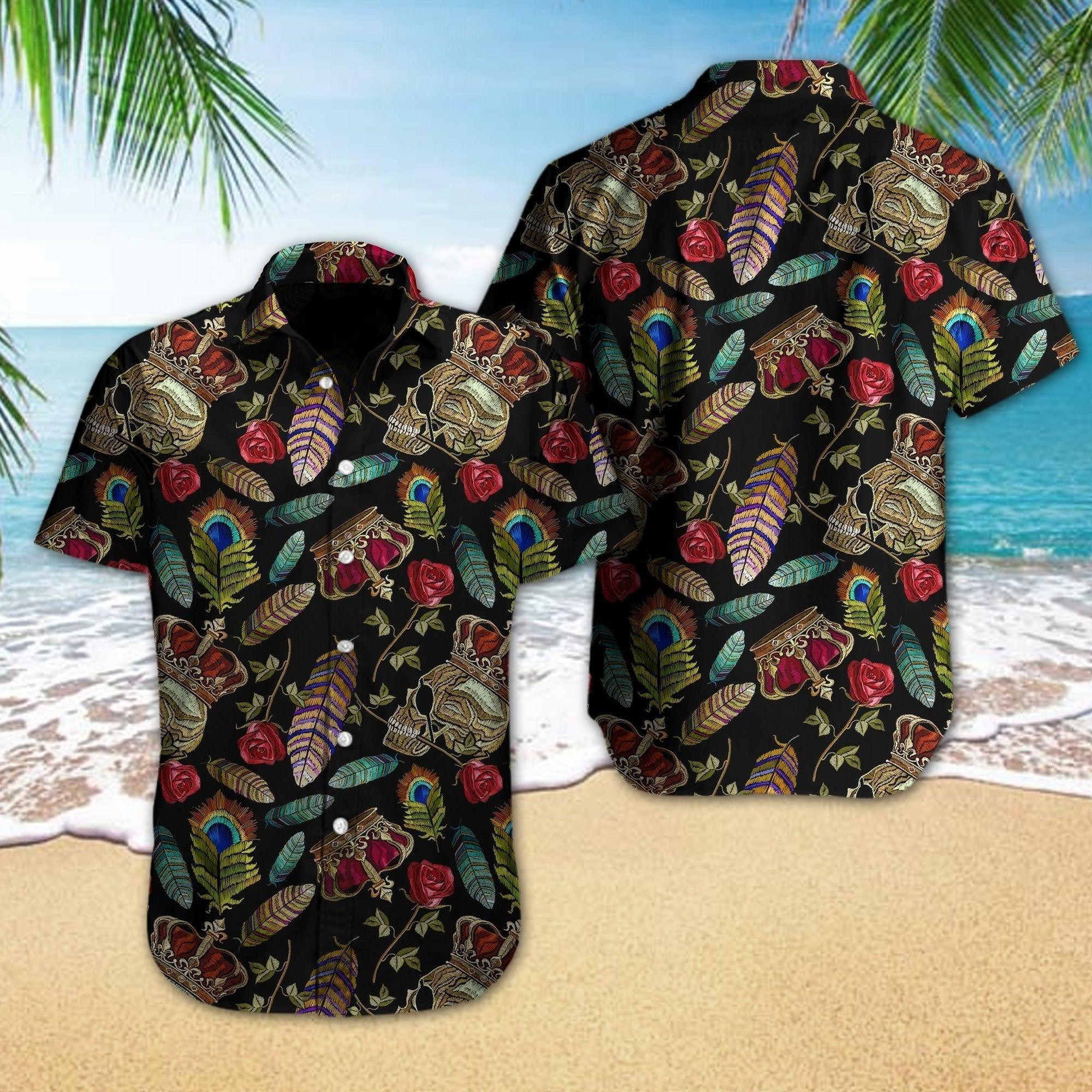 Skull Rose Hawaiian Shirt