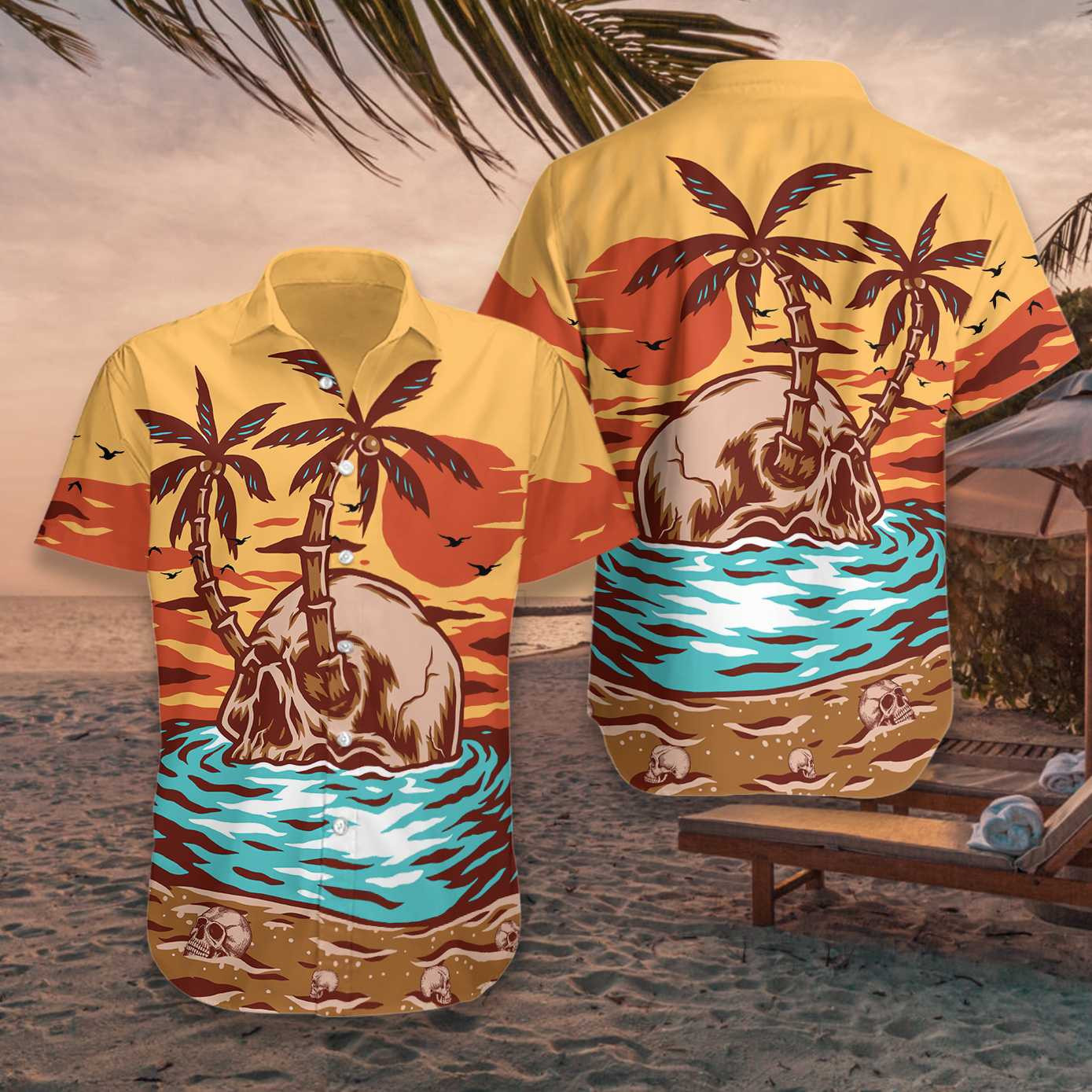 Skull Summer Beach Hawaiian Shirt