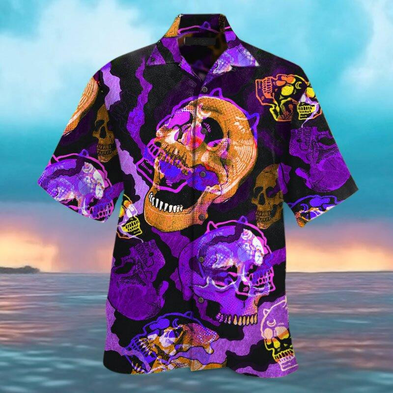 Skull Sun Hawaiian Shirt