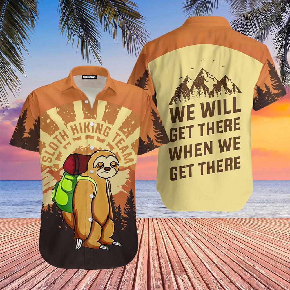 Sloth Hiking Hawaiian Shirt