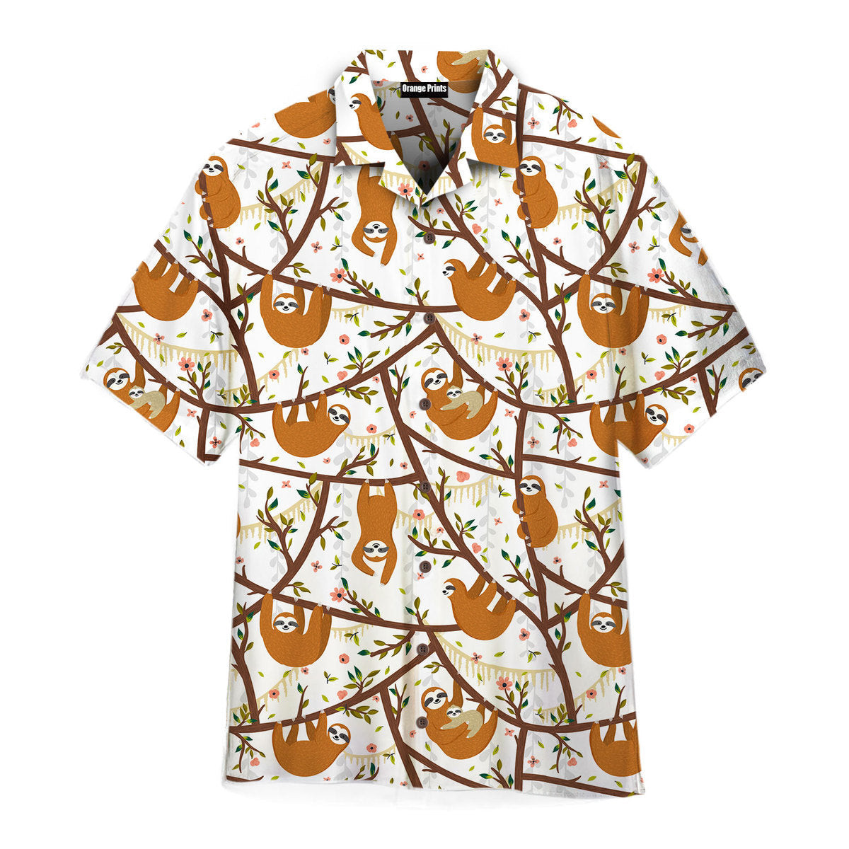 Sloth Mom And Baby Sloth Hawaiian Shirt