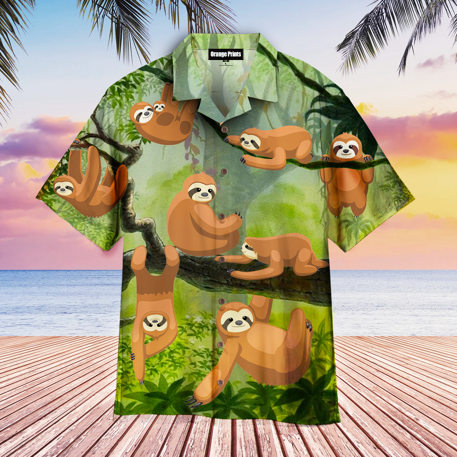 Sloths In The Jungle Hawaiian Shirt