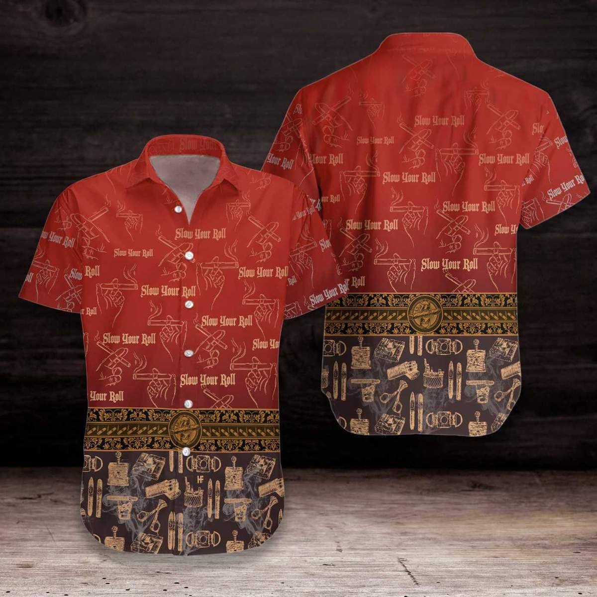 Slow Your Roll Pattern Hawaiian Shirt