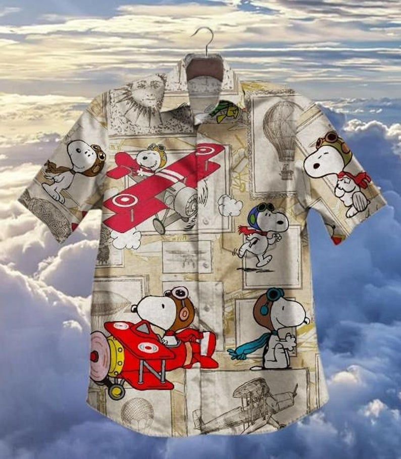 Snoopy Airplane Cartoon Peanuts Hawaiian Shirt