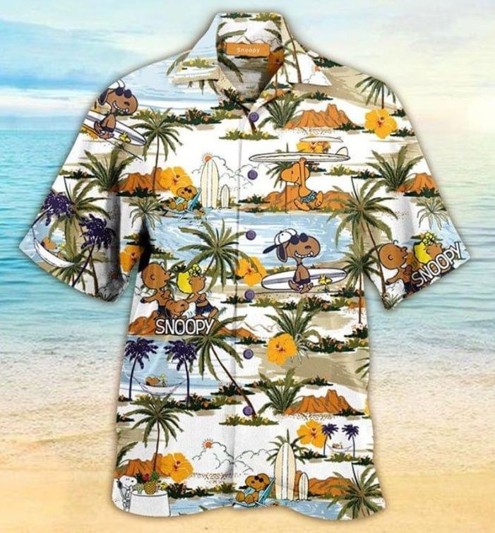 Snoopy And Friends Brown Skin Beach Cartoon Peanuts Hawaiian Shirt