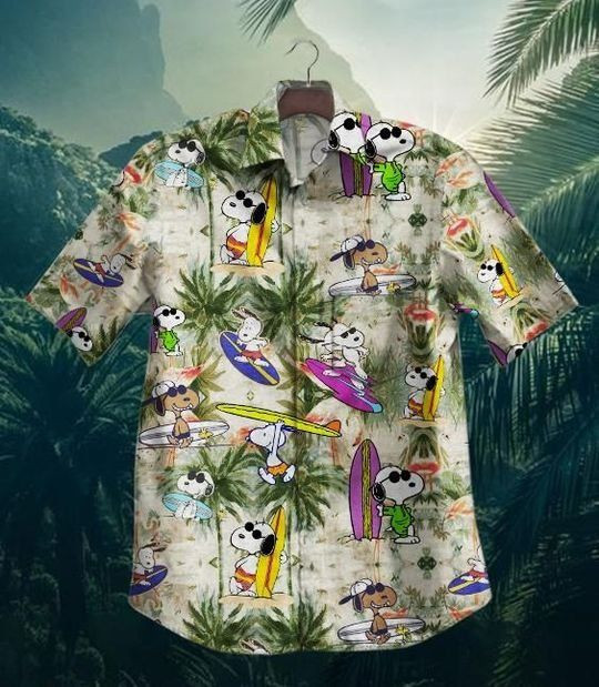 Snoopy Surfing Hawaiian Shirt
