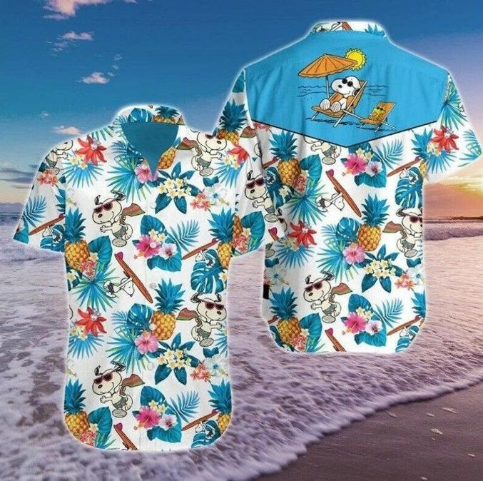 Snoopy Tropical Pattern Hawaiian Shirt