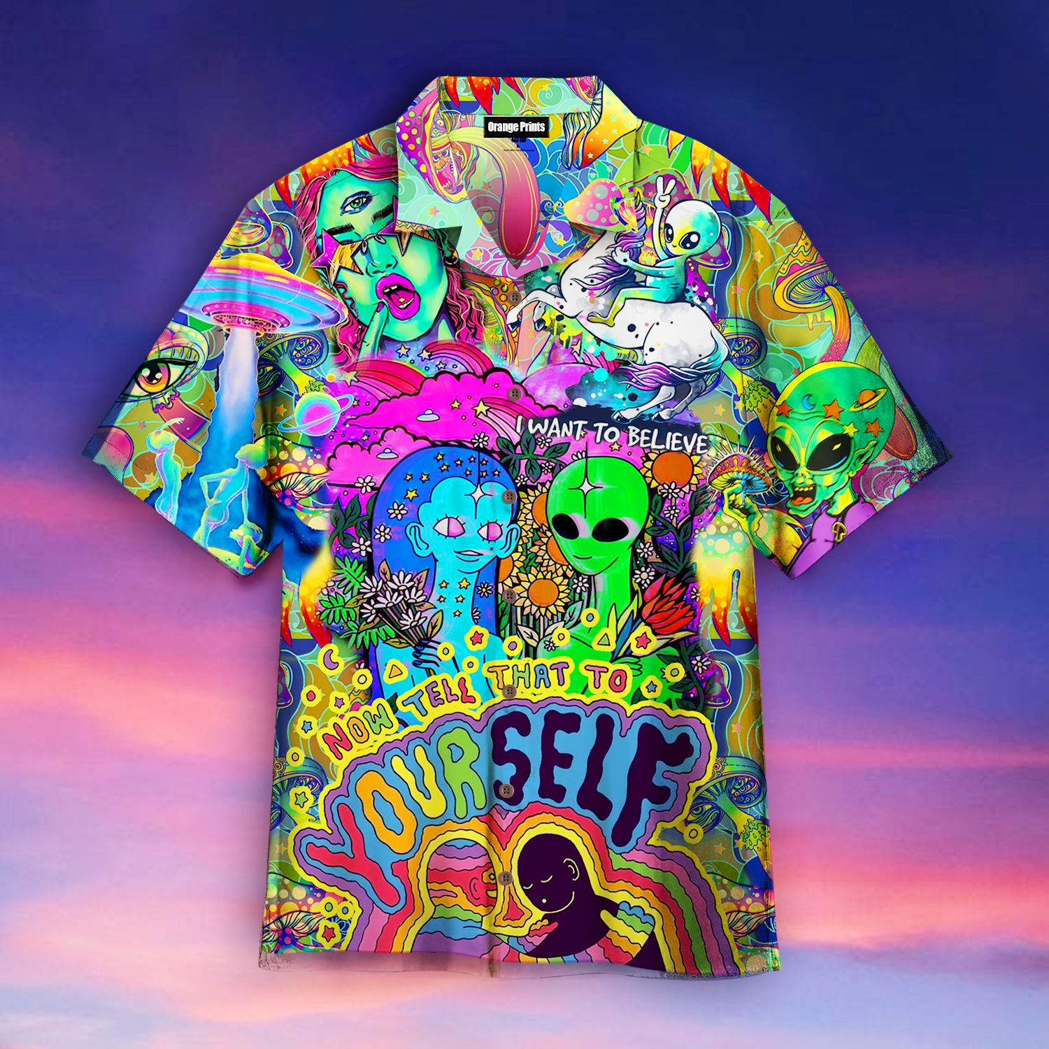 Space Out Hippie Hawaiian Shirt