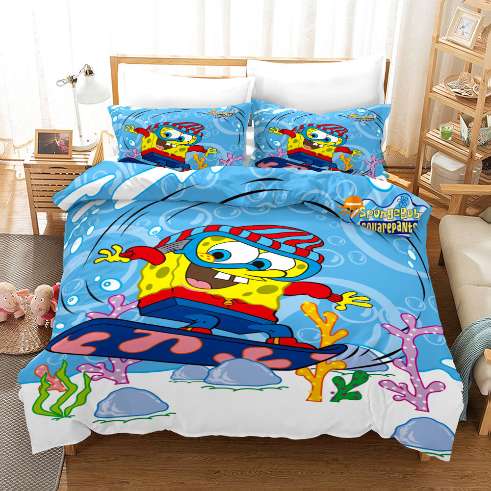 SpongeBob SquarePants #36 Duvet Cover Quilt Cover Pillowcase Bedding Set Bed Linen Home Decor
