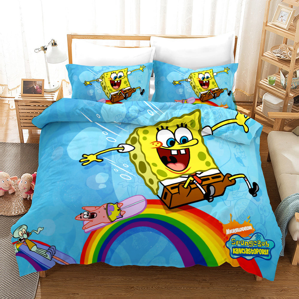 SpongeBob SquarePants #37 Duvet Cover Quilt Cover Pillowcase Bedding Set Bed Linen Home Decor