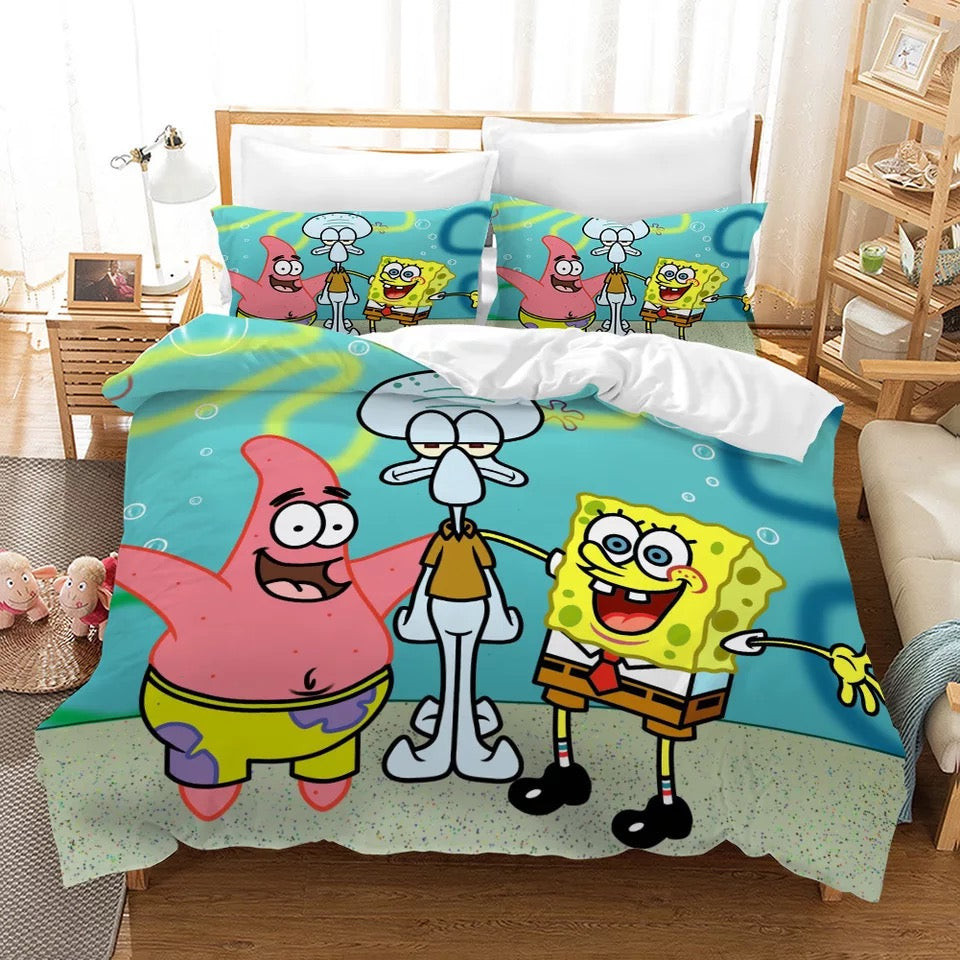 SpongeBob SquarePants #6 Duvet Cover Quilt Cover Pillowcase Bedding Set Bed Linen Home Decor