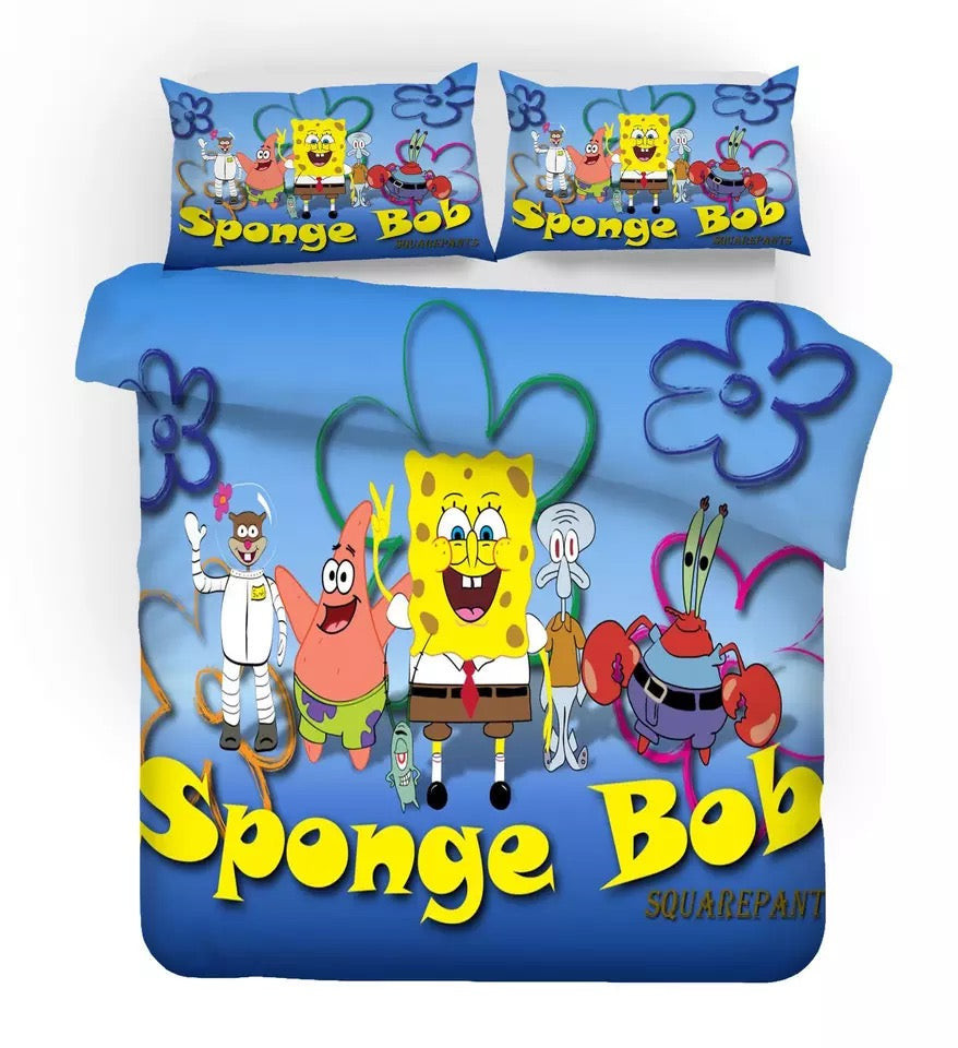 SpongeBob SquarePants #8 Duvet Cover Quilt Cover Pillowcase Bedding Set Bed Linen Home Decor