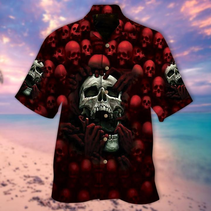 Spooky Skull Halloween Hawaiian Shirt