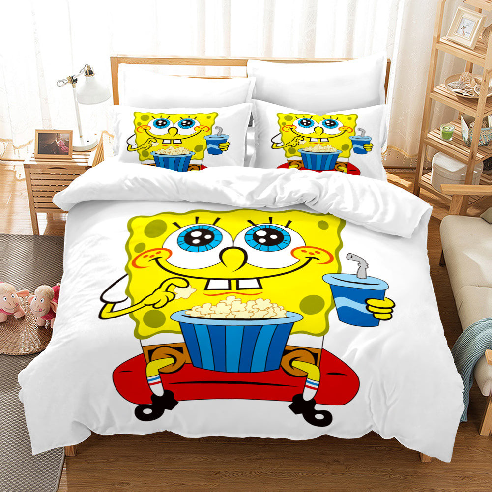 Square Pants Sponge Bob #11 Duvet Cover Quilt Cover Pillowcase Bedding Set Bed Linen Home Decor
