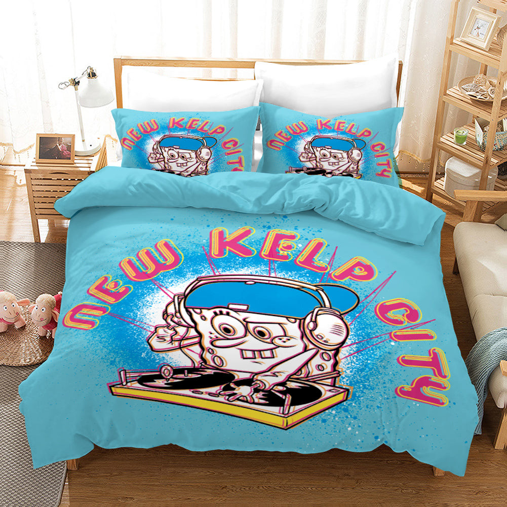Square Pants Sponge Bob #12 Duvet Cover Quilt Cover Pillowcase Bedding Set Bed Linen Home Decor