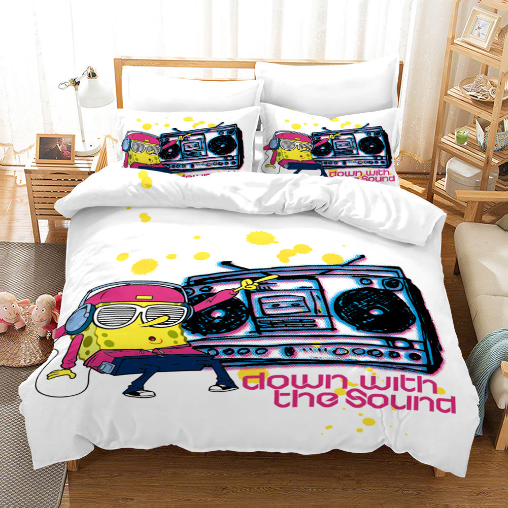 Square Pants Sponge Bob #16 Duvet Cover Quilt Cover Pillowcase Bedding Set Bed Linen Home Decor