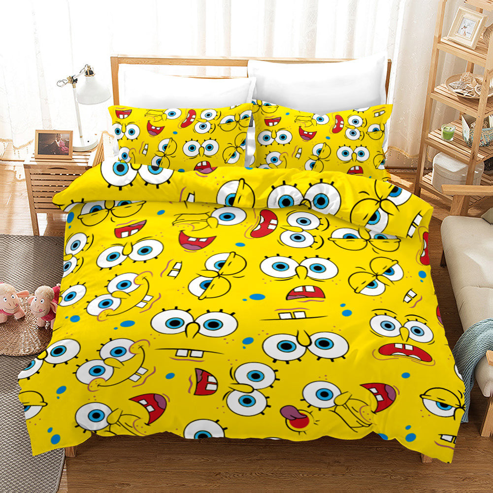 Square Pants Sponge Bob #20 Duvet Cover Quilt Cover Pillowcase Bedding Set Bed Linen Home Decor