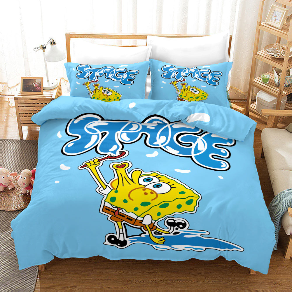 Square Pants Sponge Bob #26 Duvet Cover Quilt Cover Pillowcase Bedding Set Bed Linen Home Decor