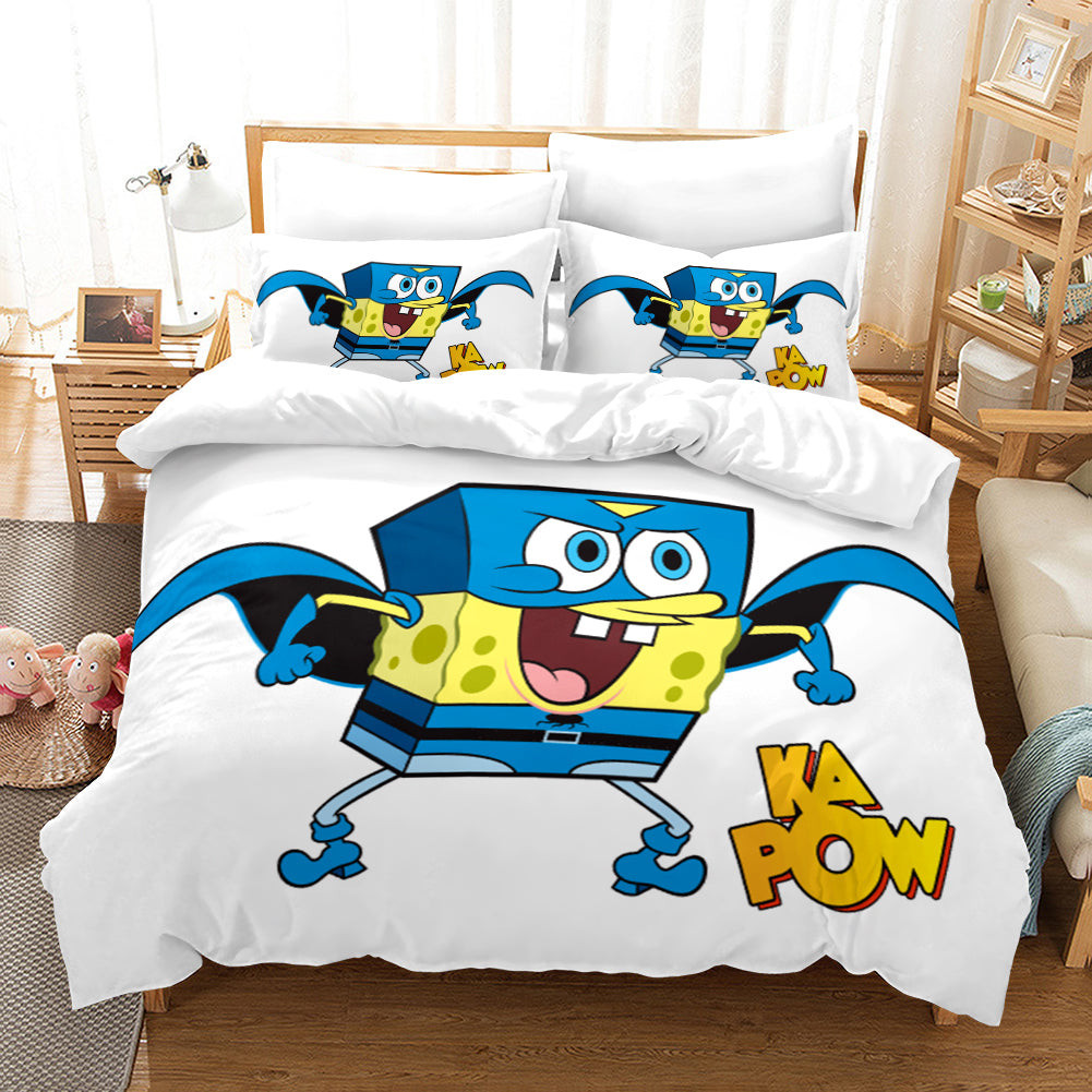 Square Pants Sponge Bob #27 Duvet Cover Quilt Cover Pillowcase Bedding Set Bed Linen Home Decor