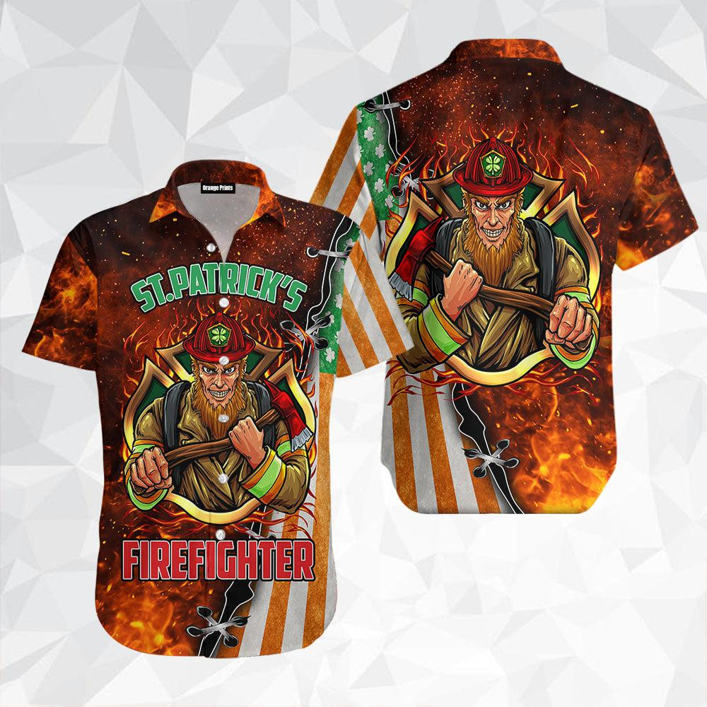 St PatrickÃ­S Day Firefighter Hawaiian Shirt
